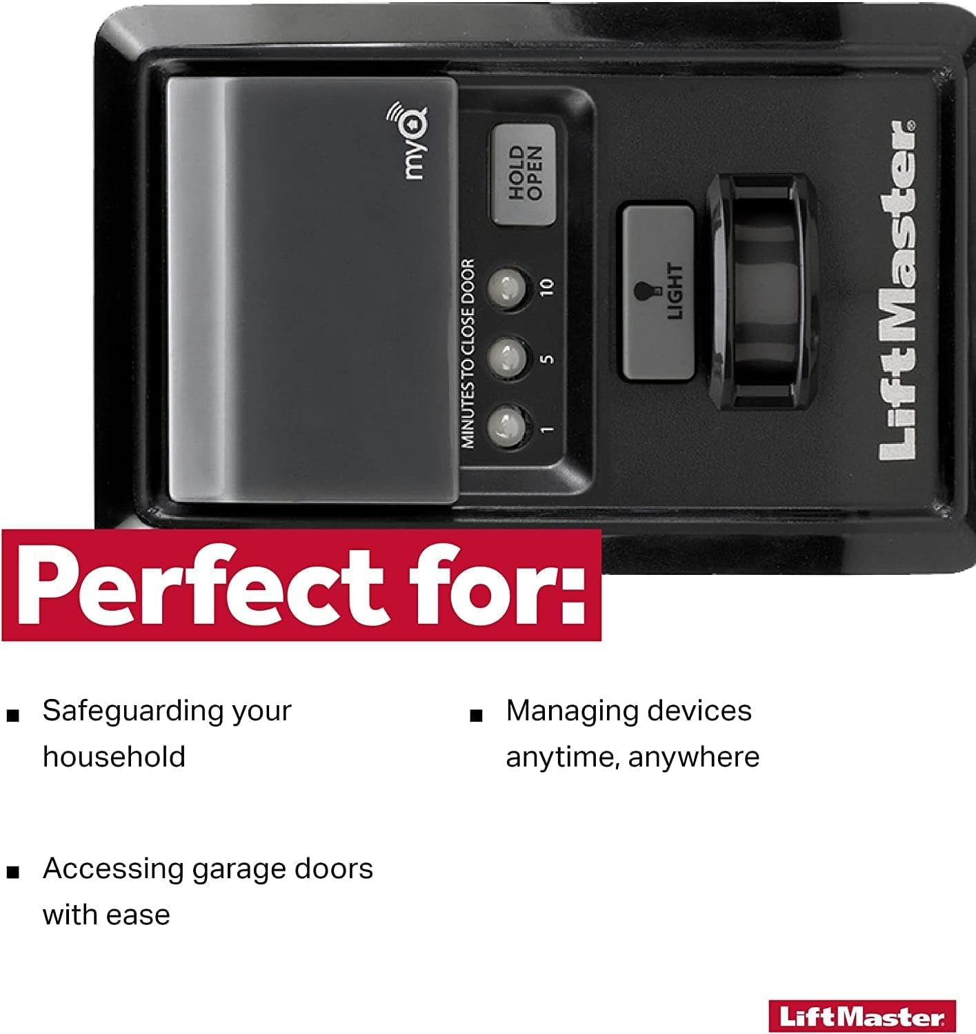 LiftMaster 889LMMC setup with 828LM gateway for remote access and monitoring.