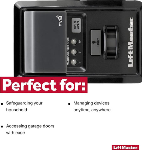 LiftMaster 889LMMC setup with 828LM gateway for remote access and monitoring.