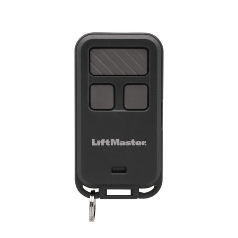 LiftMaster 890MAX remote front view, pocket-ready design for quick access.