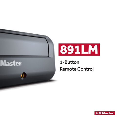 Close-up of 891LM remote showing single button design for simple operation.