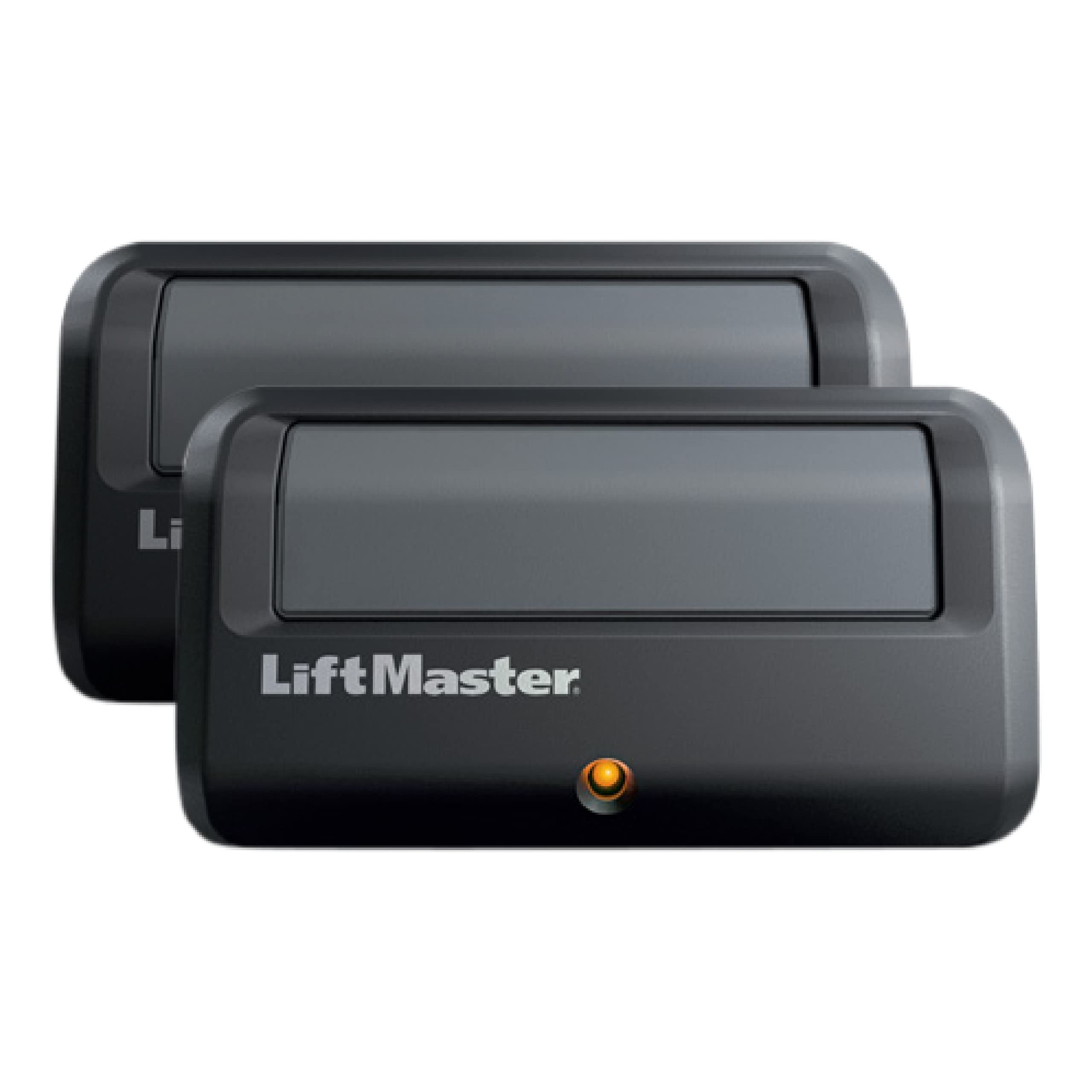 LiftMaster 891LM remote with visor clip for quick in-car access.