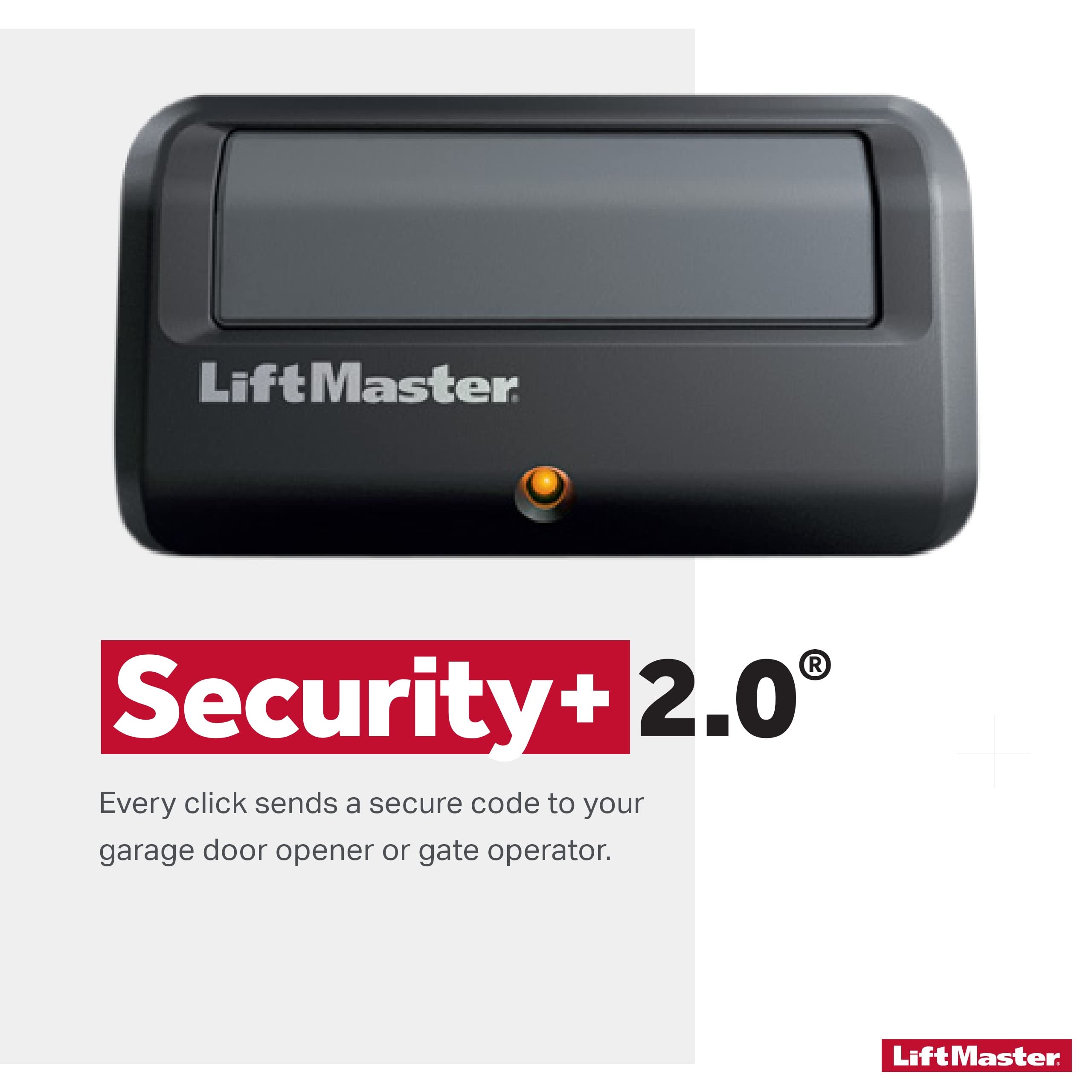 LiftMaster 891LM single-button remote simplifies one-step operation.