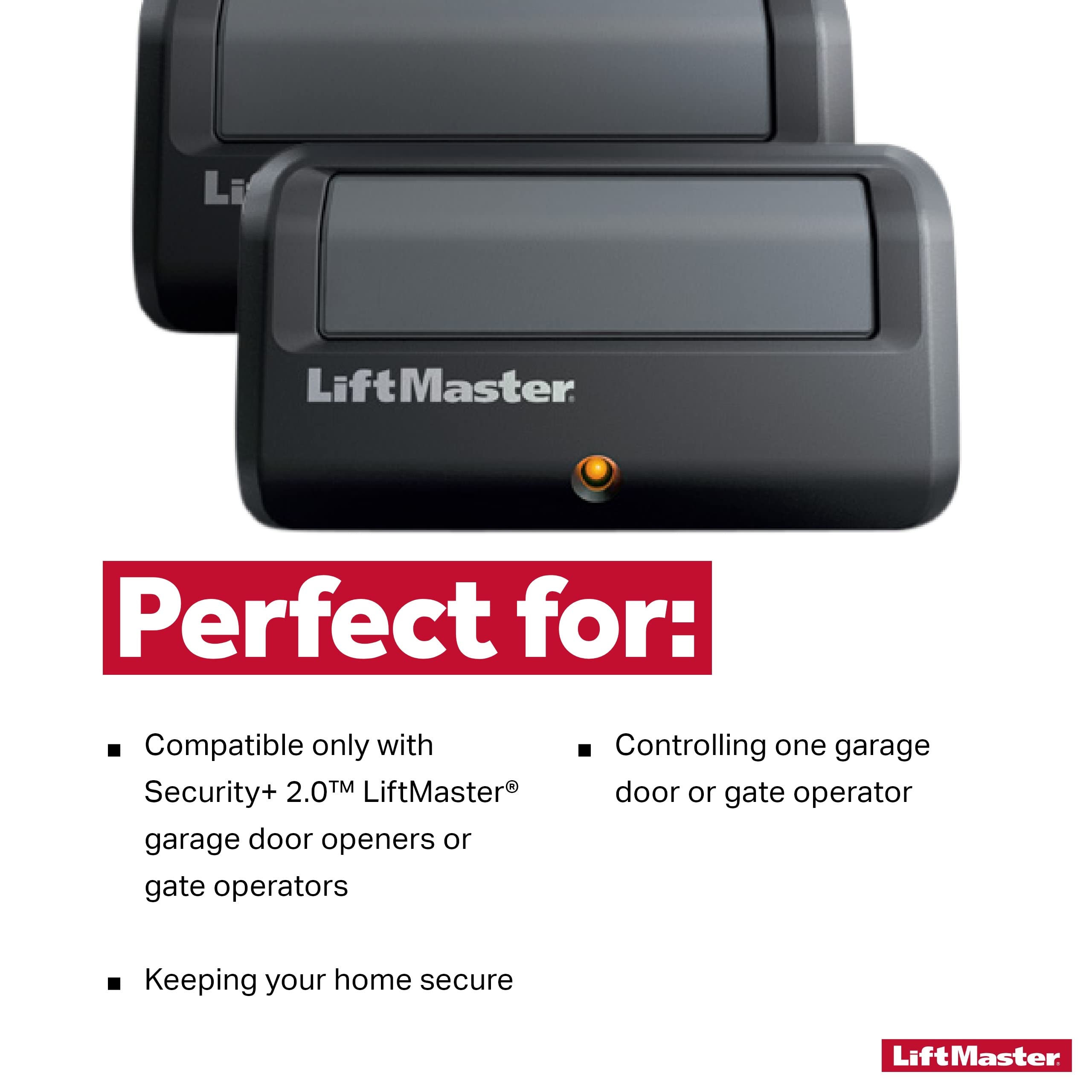 LiftMaster 891LM is compatible with yellow learn-button openers for easy pairing.