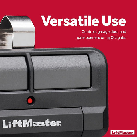 LiftMaster 892LT yellow programming button shows Security+ 2.0 compatibility.