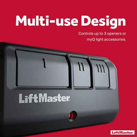LiftMaster long-range remote reaching distant garage or gate.