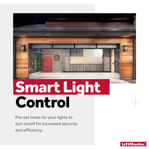 LiftMaster MyQ app control dashboard on your phone manages lighting remotely.