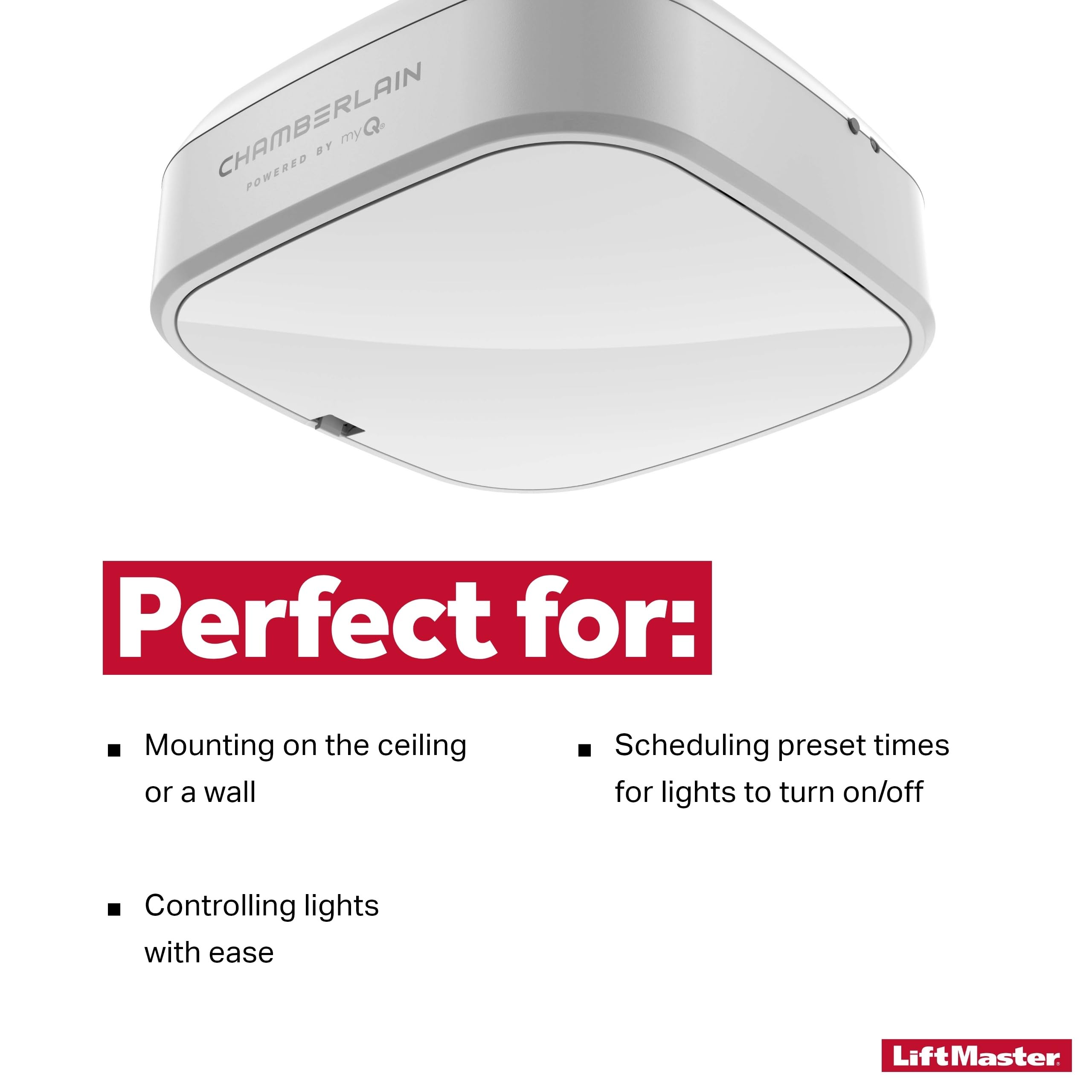 LiftMaster MyQ LED garage light expandable system supports multiple lights.