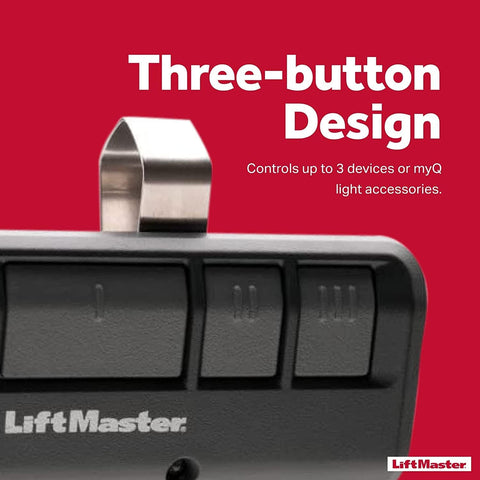 LiftMaster Security+ 2.0 badge indicating dynamic code for reduced interference.
