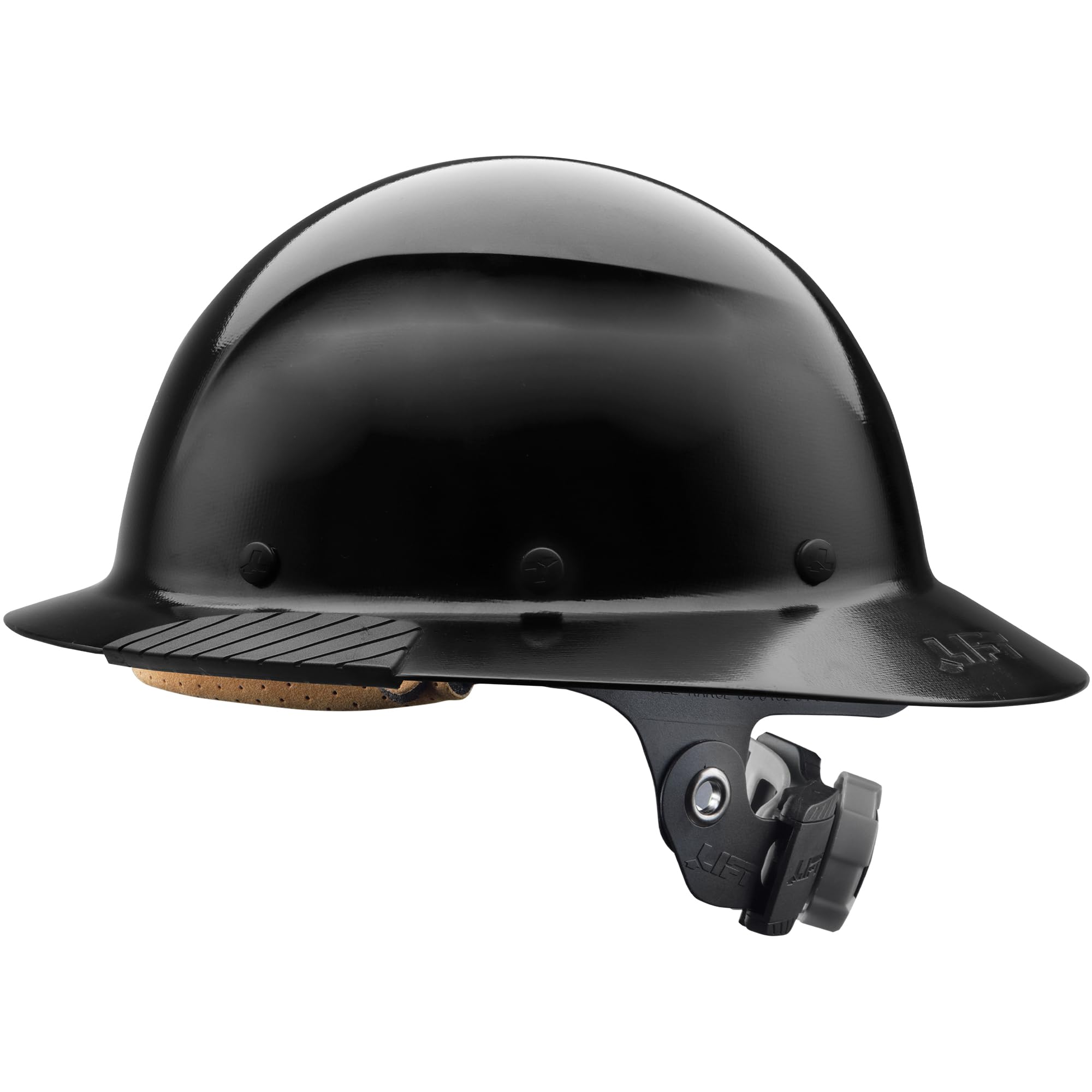 LIFT Safety DAX full brim hard hat with black shell offers durable head protection.