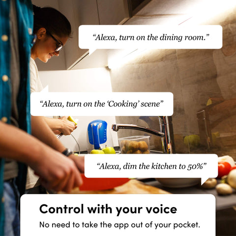 LIFX works with Alexa, Google Home, and Siri for hands-free control