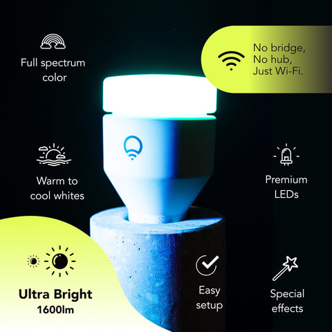 LIFX Color A21 displays millions of colors for mood customization
