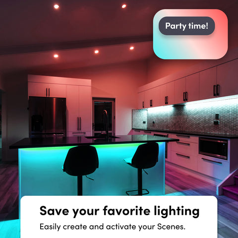 Discreet lighting installation behind a cabinet with LIFX