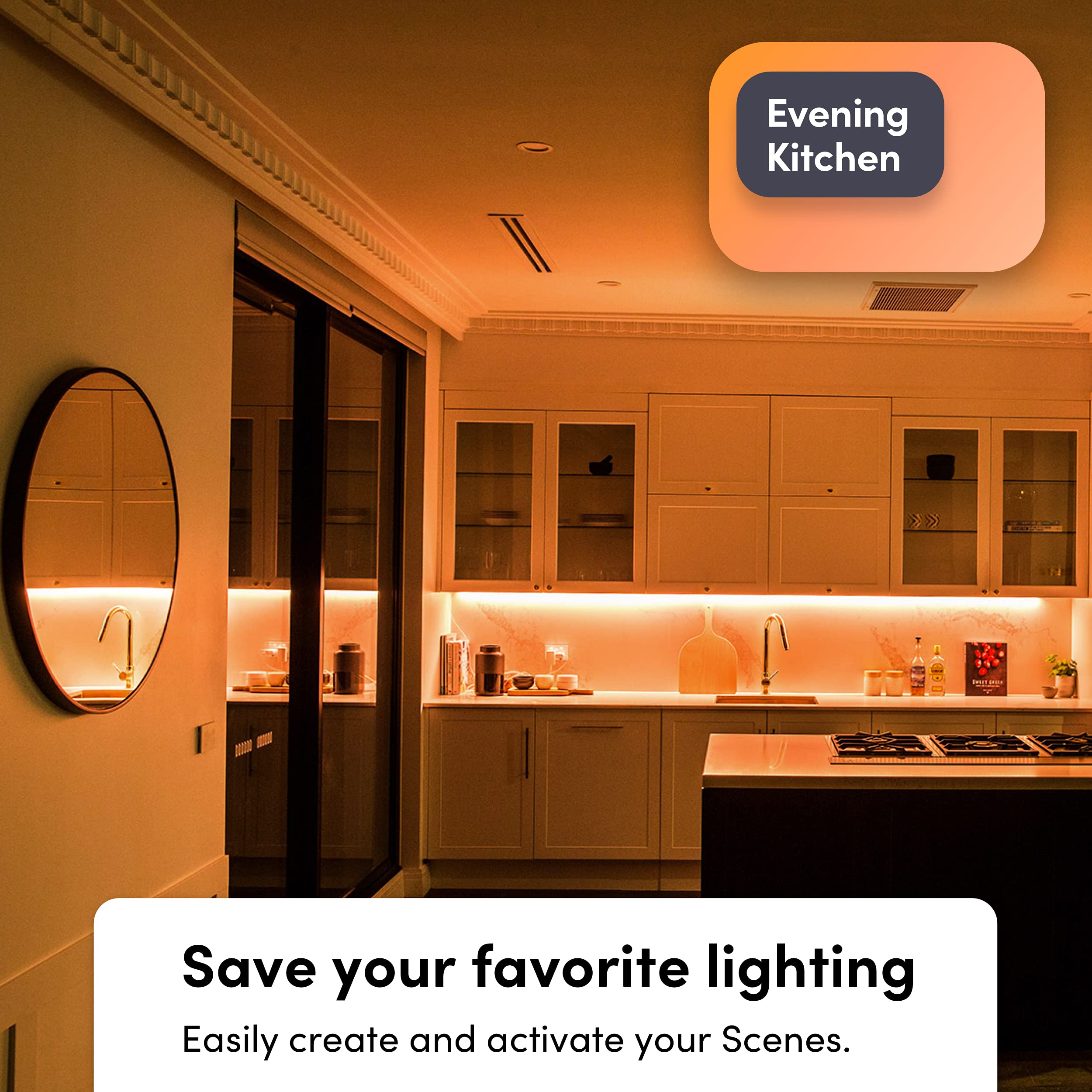 Ambient light under a kitchen island using LIFX strip