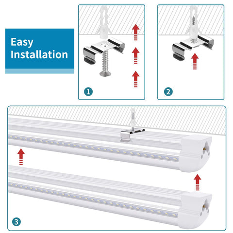 LIGHEART 8FT LED shop light uses 576 SMD2835 chips for bright performance