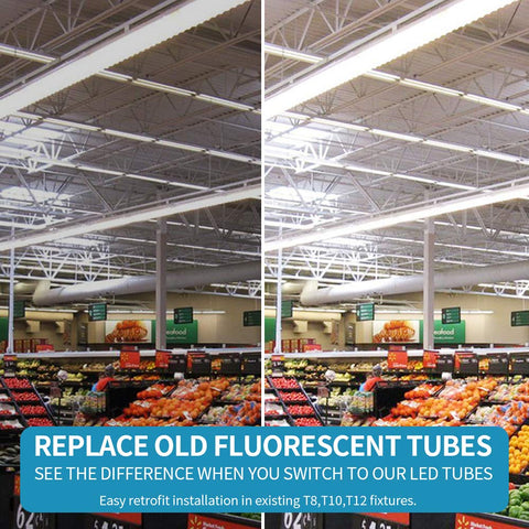 LIGHEART 8FT LED shop light includes easy install accessories for faster setup