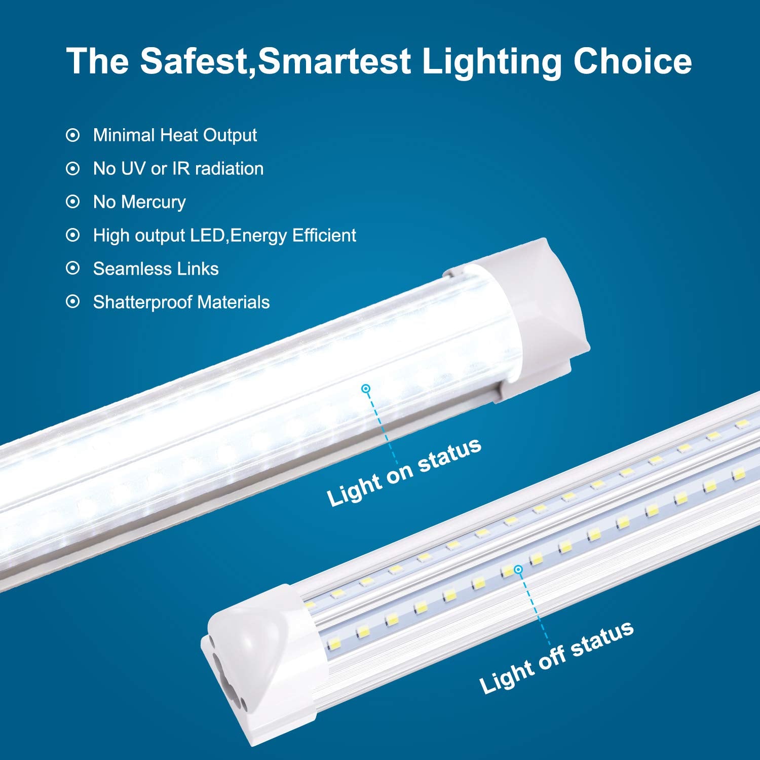 LIGHEART 8FT LED shop light backed by a 2 year warranty for peace of mind