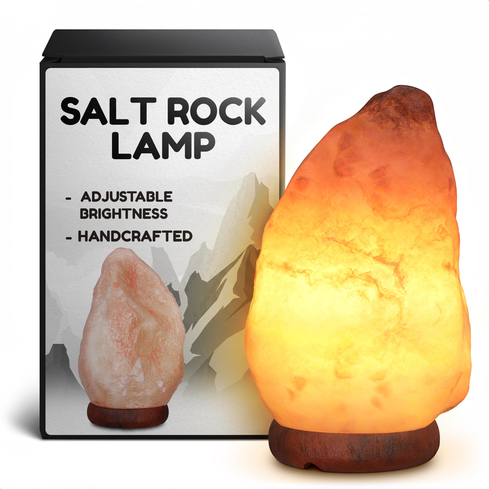 Light You Himalayan salt lamp with dimmer offering a customizable warm glow for bedrooms