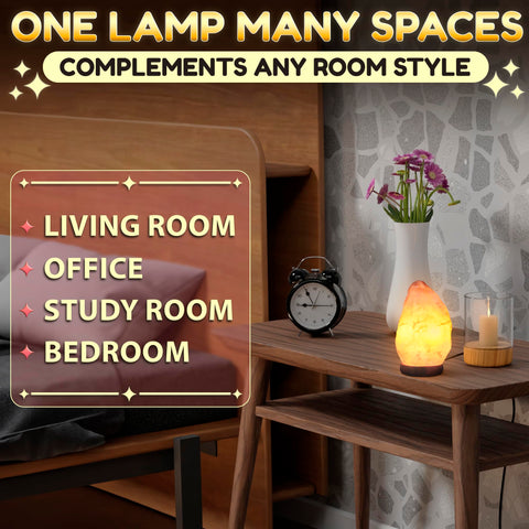Light You long cord salt lamp ready for flexible placement at home