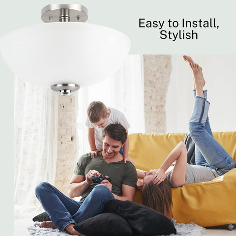 LightAccents glass globe replacement for bathroom fixtures, soft ambient glow.
