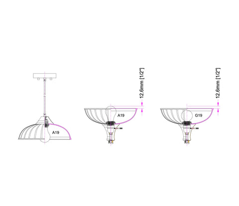 LIGHTACCENTS decorative bulb friendly shade complements bulbs and fixtures