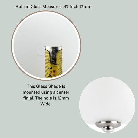 LightAccents decorative white glass shade, elegant upgrade for ceiling lights.