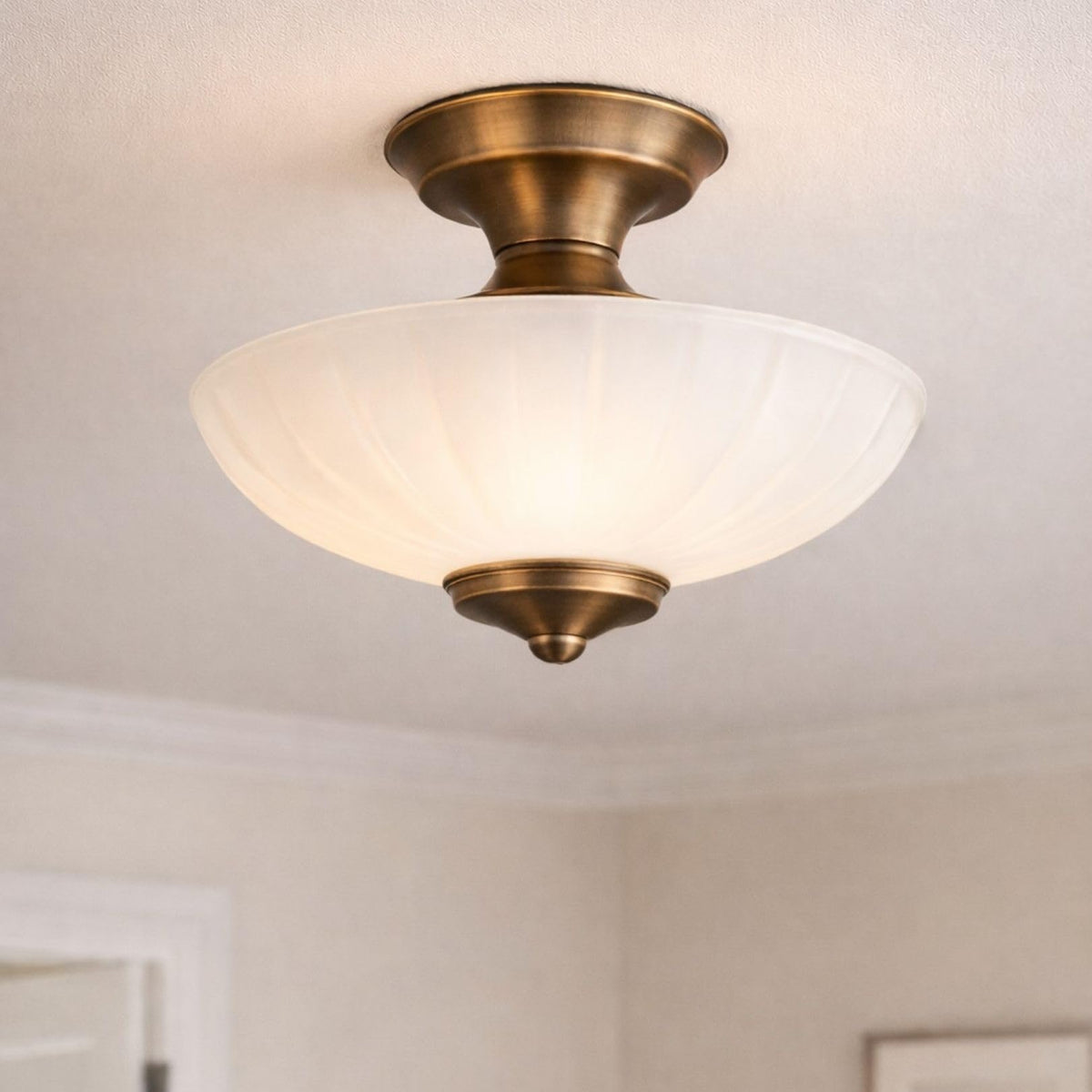 LIGHTACCENTS replacement glass shade for pendant lights, 12-inch frosted dome, enhances elegance