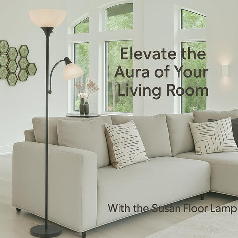 LightAccents Susan reading light with gooseneck arm for focused nighttime study.