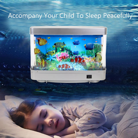 Lightahead Sensory Aquarium Lamp side view highlights tranquil ocean ambiance