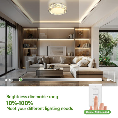 Lightania dimmable LED ceiling light adapts to mood and task.