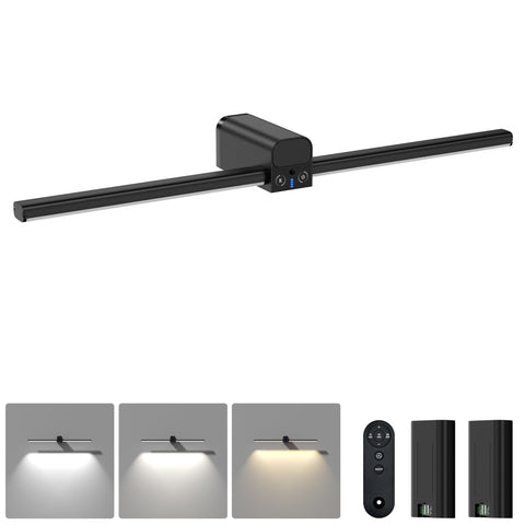 Lightbiz 20-inch picture light bar illuminating wall art with even glow