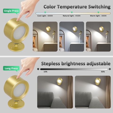Lightbiz 3-color temperature wall light for customizable ambiance.
