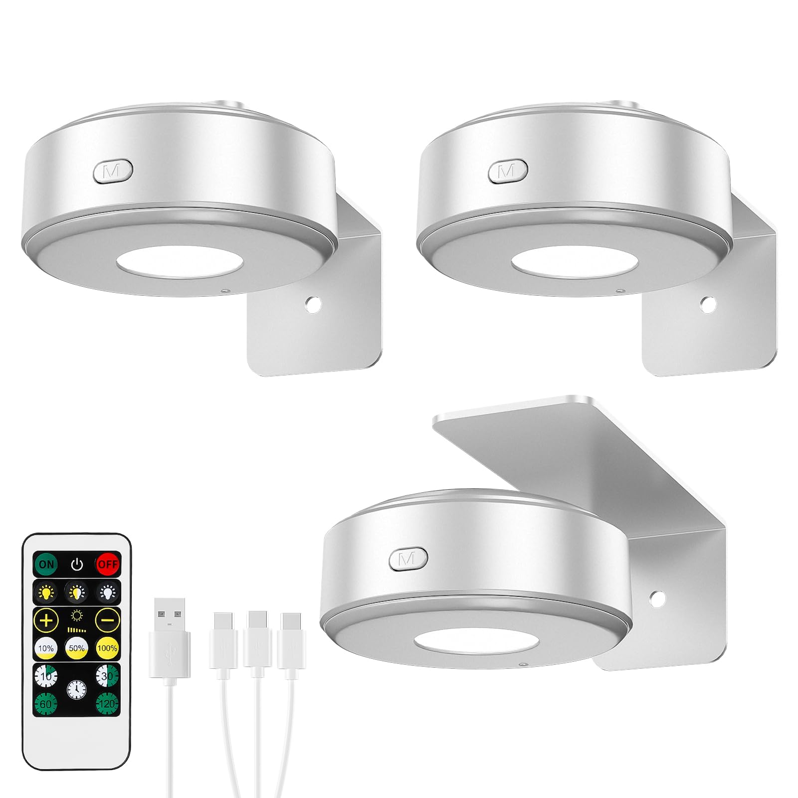 Lightbiz 3Pcs Picture Lights set enhances artwork framing.