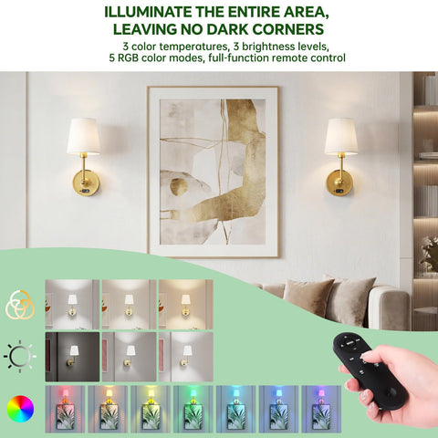 Lightbiz wall sconce fits bedrooms, hallways, living rooms for ambient lighting.