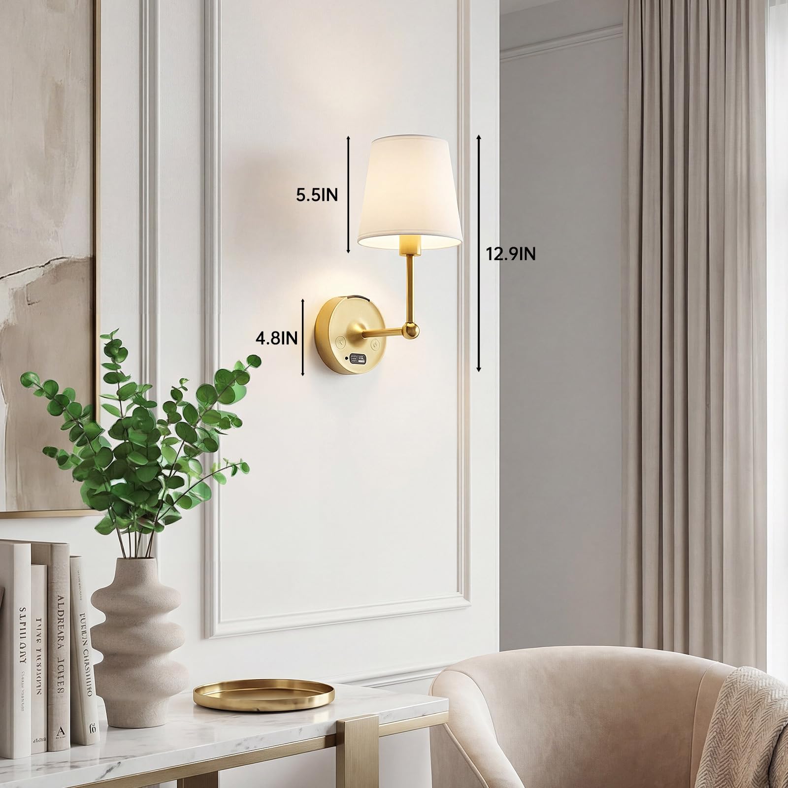 Lightbiz wall sconce timer helps auto-shutoff after set minutes.