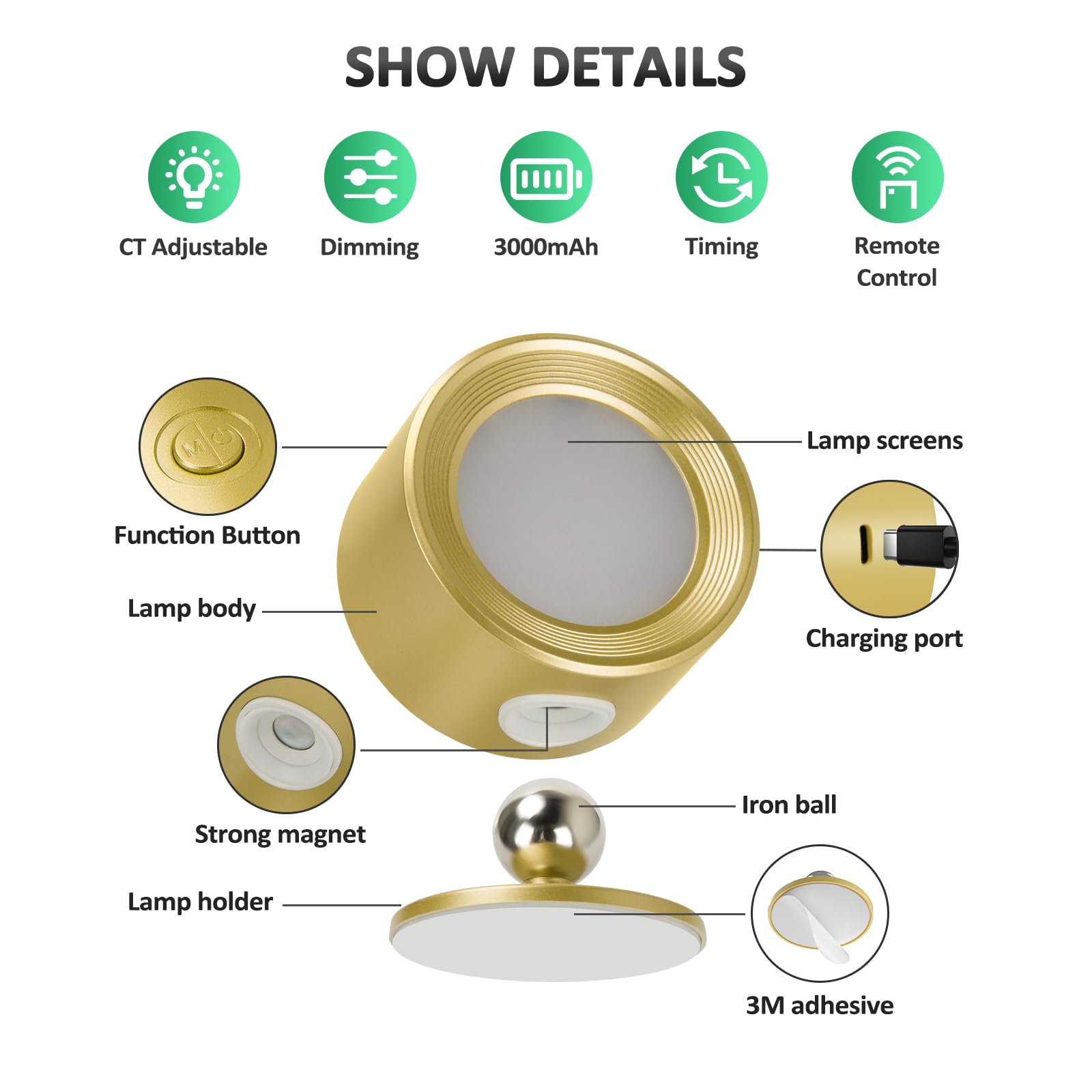 Lightbiz bedroom wardrobe light ideal for bedside tasks.