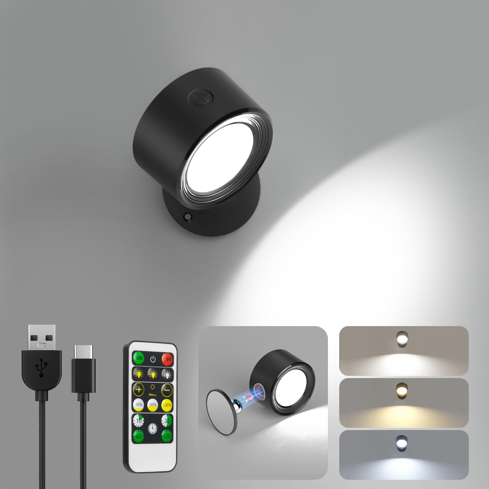 Lightbiz bedside reading light ideal for late-night reading