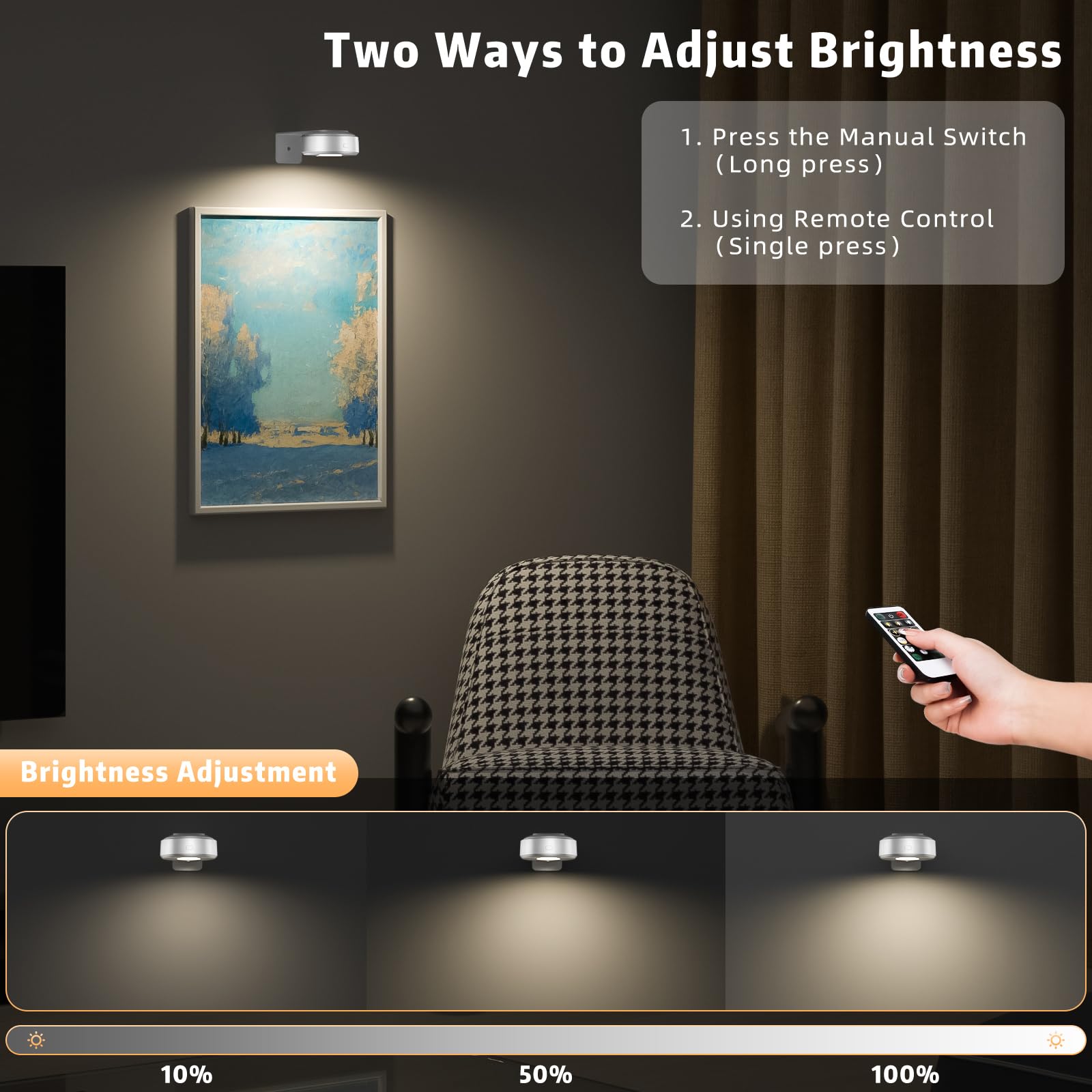 Lightbiz includes adhesive sheets and brackets for secure setup.