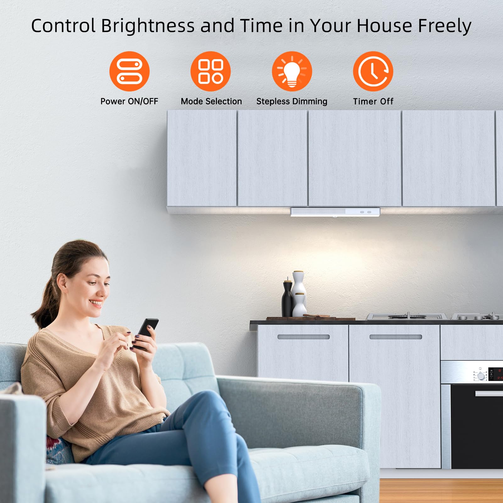 Lightbiz dimmable closet light controls for customizable brightness levels.