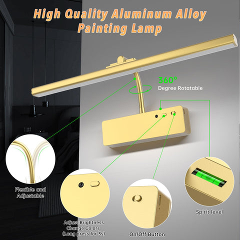 Lightbiz gold finish enhances classic art spaces and galleries.