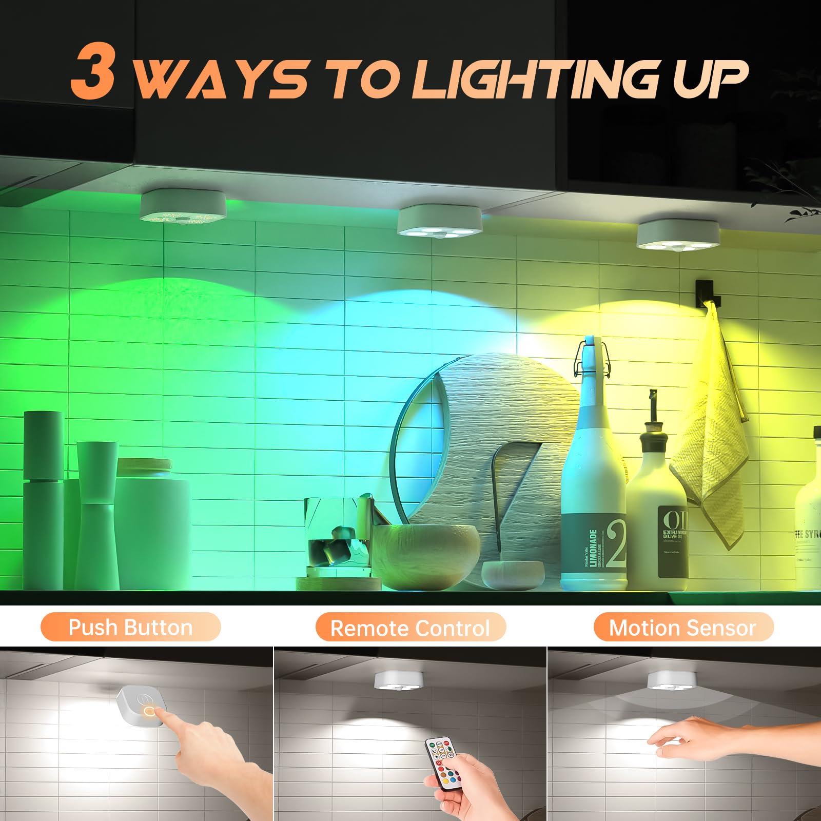 Lightbiz LED closet light with remote control and RGB colors ready for mood lighting