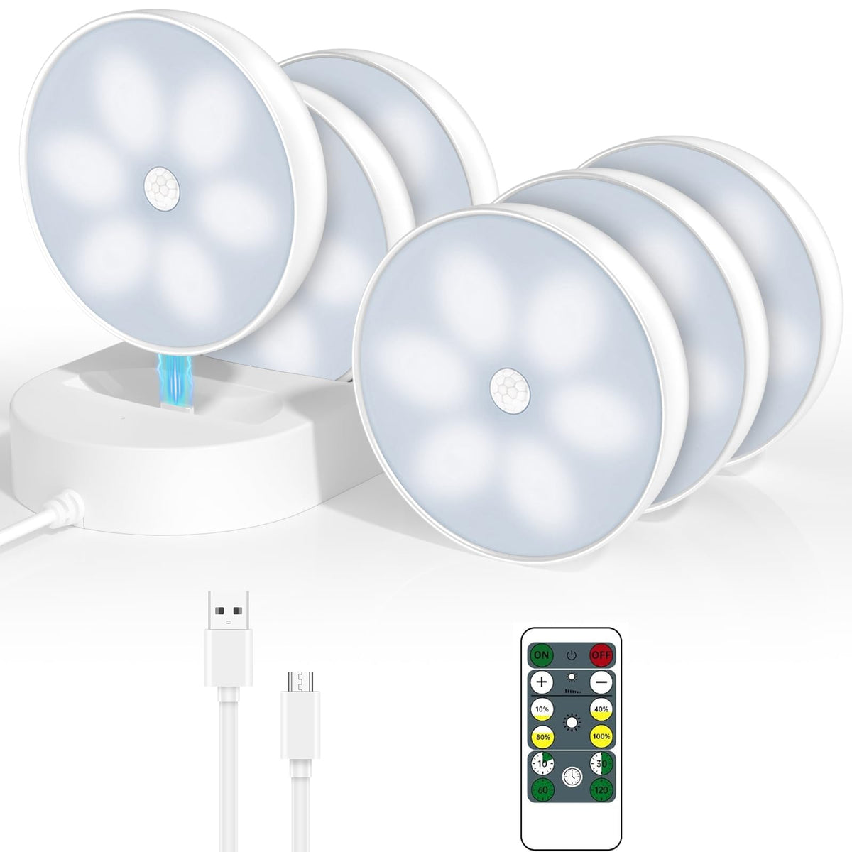Lightbiz LED puck motion sensor light for hands-free hallway use