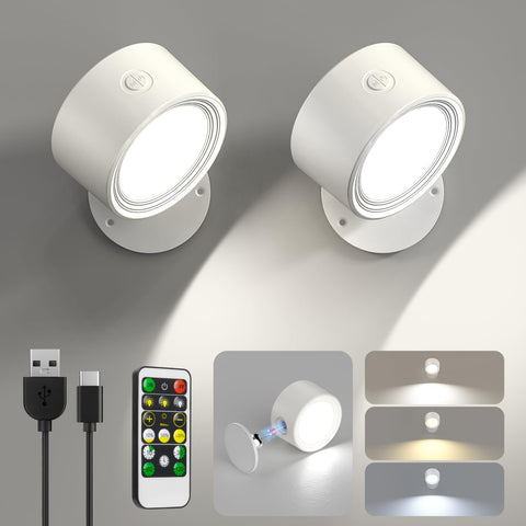 Lightbiz LED wall lamp mounted on wall for ambient bedroom lighting.