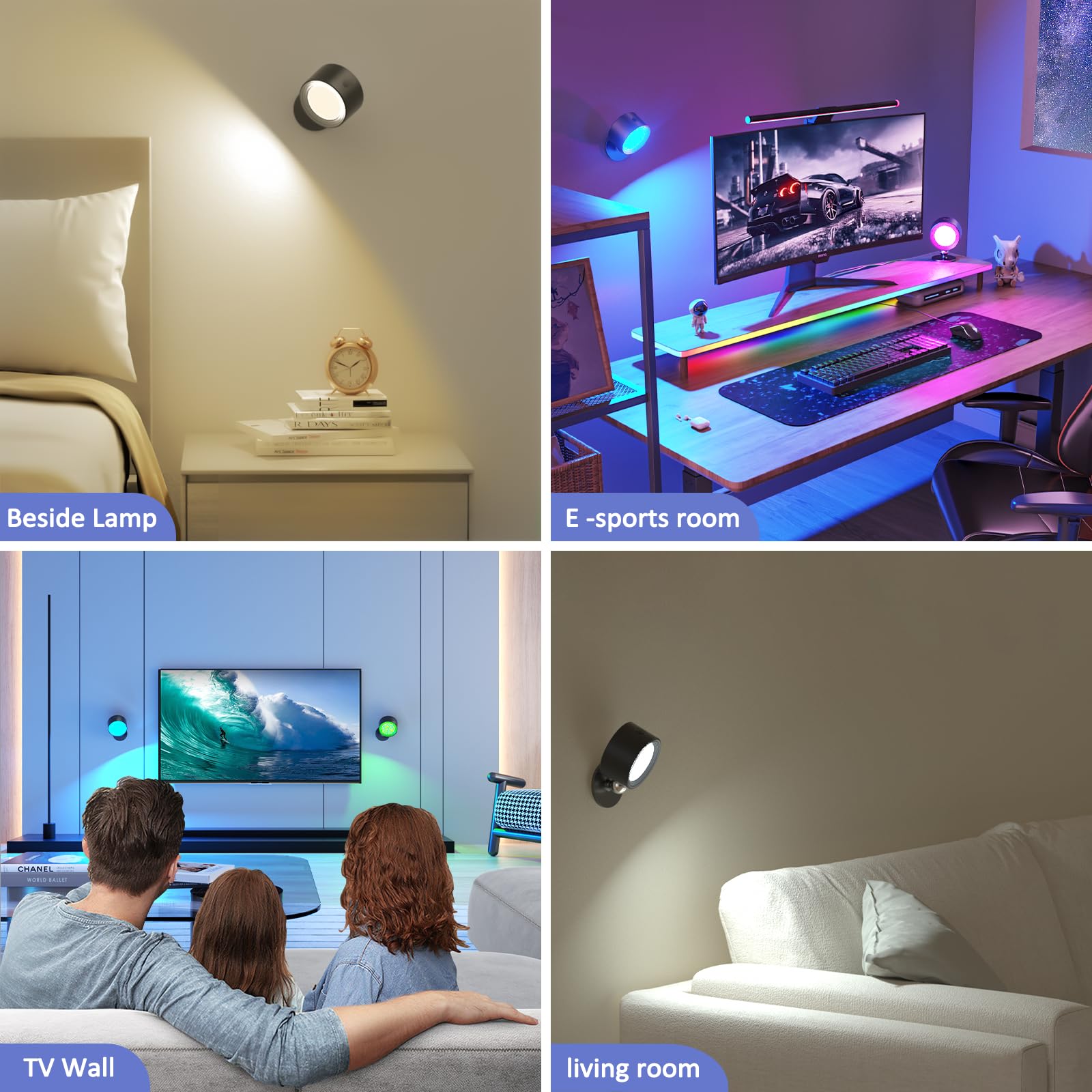 Lightbiz wall light with adjustable color temperature for relaxed evenings.