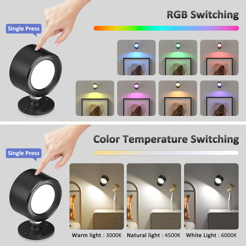 Lightbiz magnetic 360-degree rotation enables flexible lighting angles.