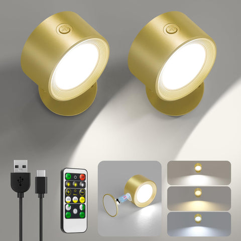 Lightbiz LED wall light with remote control for easy adjustments.