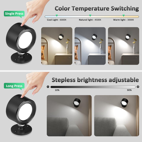 Lightbiz LED wall lights with 360 degree rotation for versatile direction