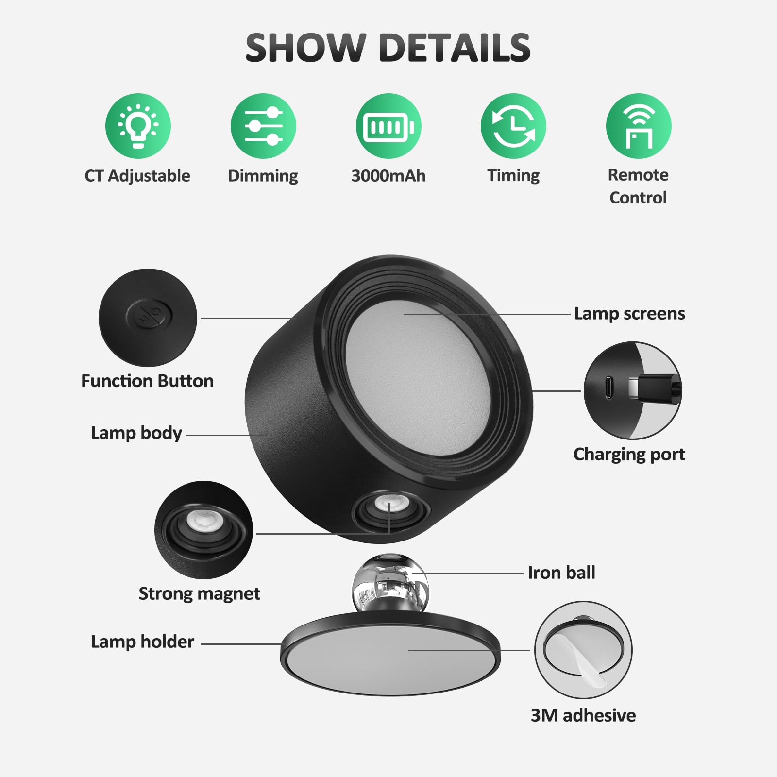 Lightbiz bedside lighting setup great for reading and makeup tasks