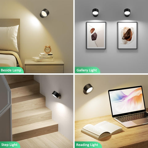 Lightbiz LED wall lights showing color temperature options for ambiance