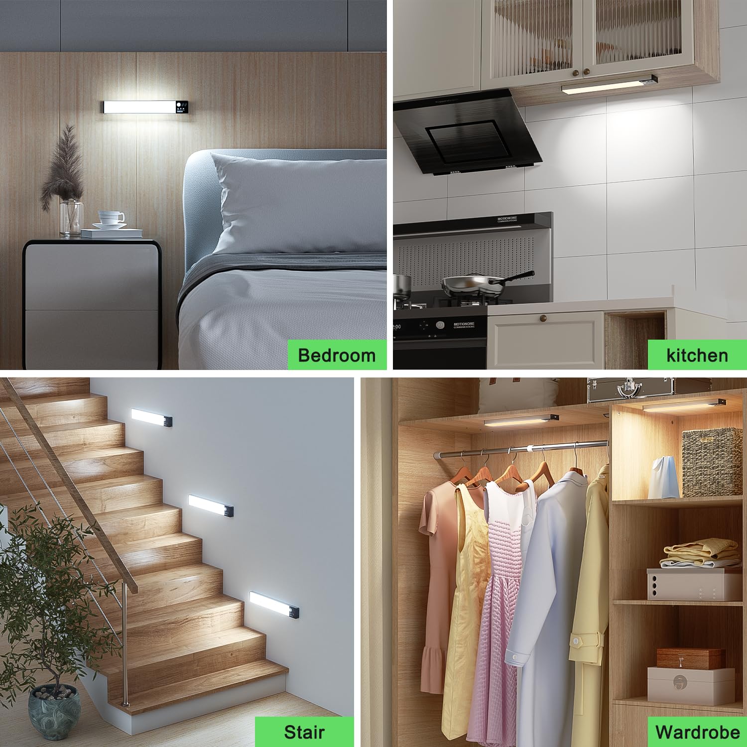 Lightbiz magnetic installation under-cabinet light easily mounts on metal surfaces.