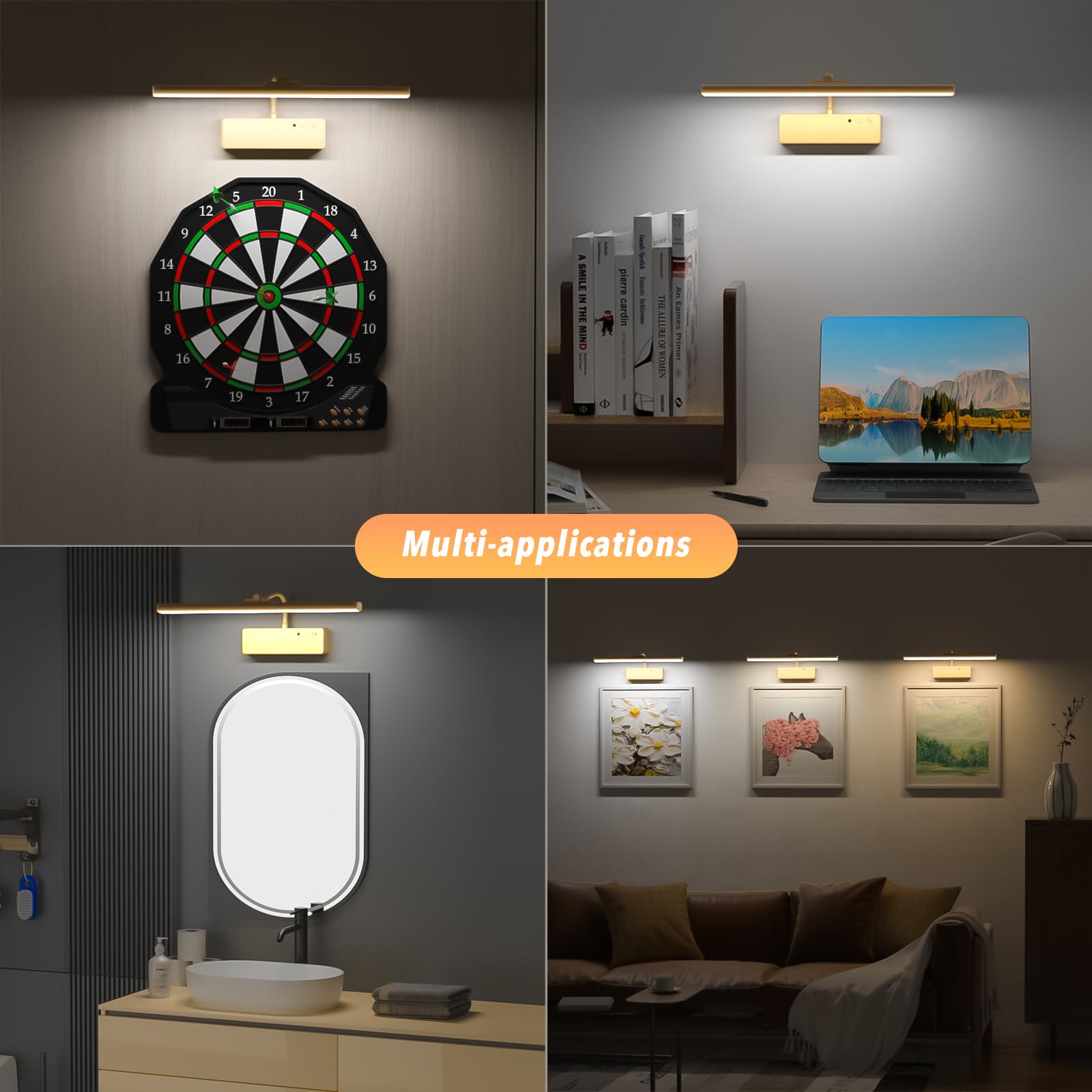 Lightbiz included metal plate supports versatile placement on various surfaces.